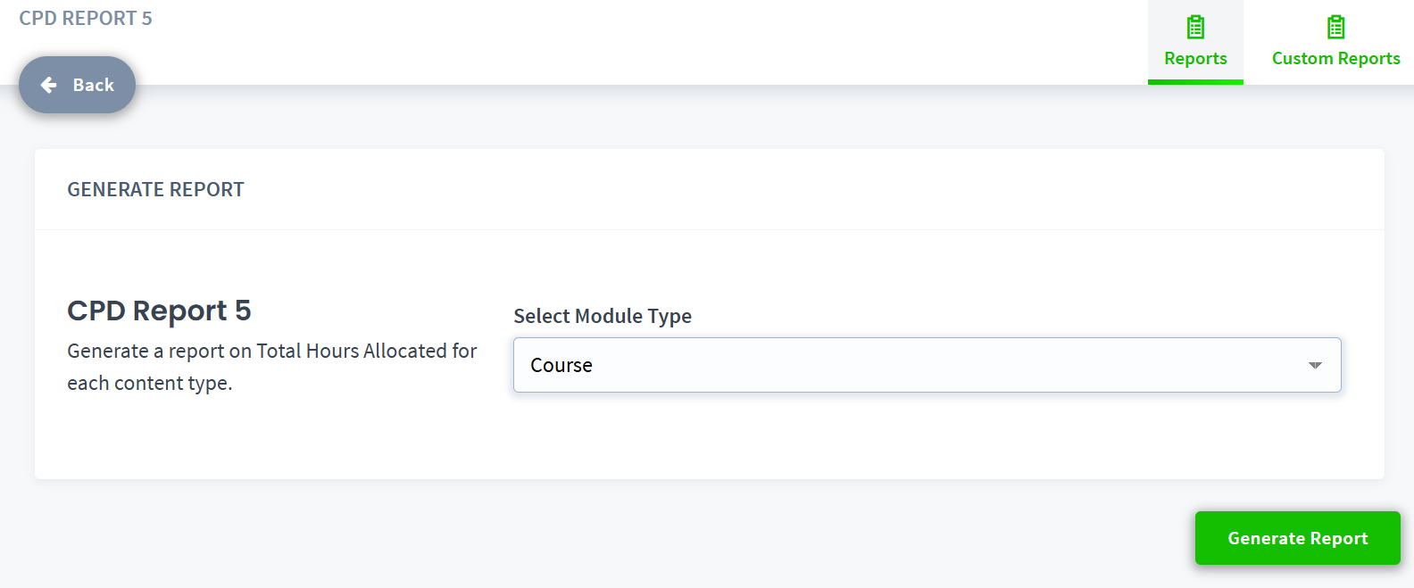CPD Reports – PowerHouse Hub